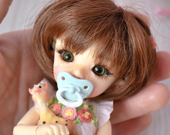 Tétine simulation miniature 1/8 bjd baby pukifee, lati Yellow, reborn ou Nappy choo