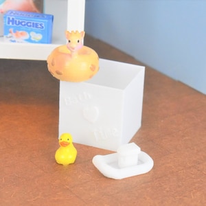 Set of bath toys, duck for 12 / 15 cm ( 4.72 - 5.90 INCHES) doll like pukifee, lati Yellow, Nappy choo or similar