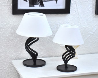 Miniature Spiral Lamp, 1/6 & 1/4 Scale, Dollhouse Lighting