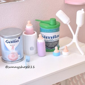 Set di pappe in miniatura 1/8 bjd baby pukifee, Nappy choo, mini reborn