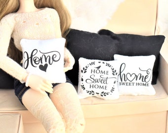 Customized cushions “home” miniature 1/4 minifee, MSD