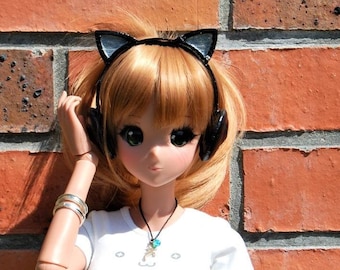 Miniature Cat Ear Headphones, 1/3 BJD Doll Accessory