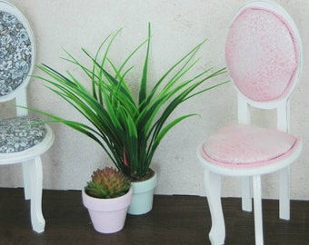 Cadeira para diorama, escala 1/6, acessório para boneca, miniatura estilo shabby chic.