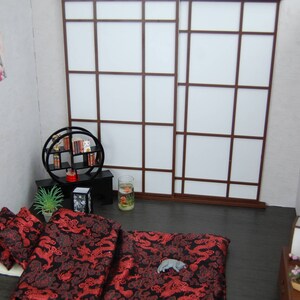 Chinese / Japanese bed / futon for pullip, Blythe, fashion royalty, phicen or others of the same size image 7