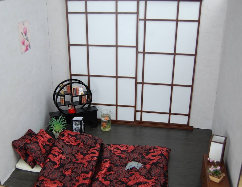 Chinese / Japanese bed / futon for pullip, Blythe, fashion royalty, phicen or others of the same size image 7