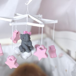 Cuna móvil elefante miniatura bjd baby pukifee, lati Amarillo, Nappy choo, reborn.