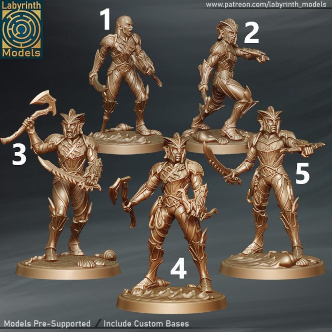 Sea Elf Corsairs by Labyrinth Models - Etsy