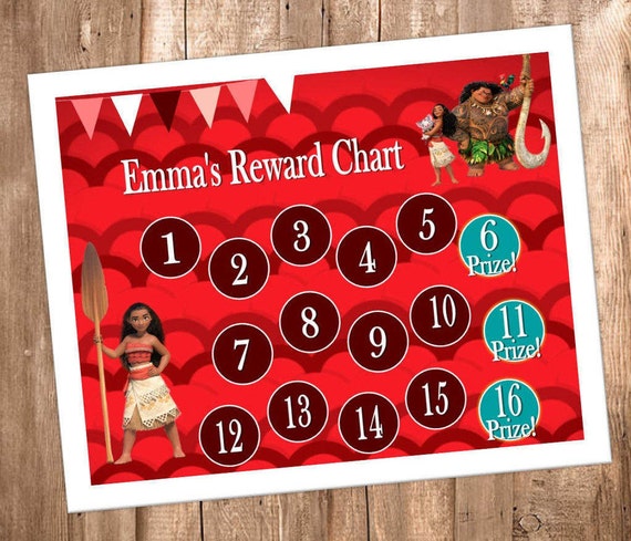 Moana Sticker Chart