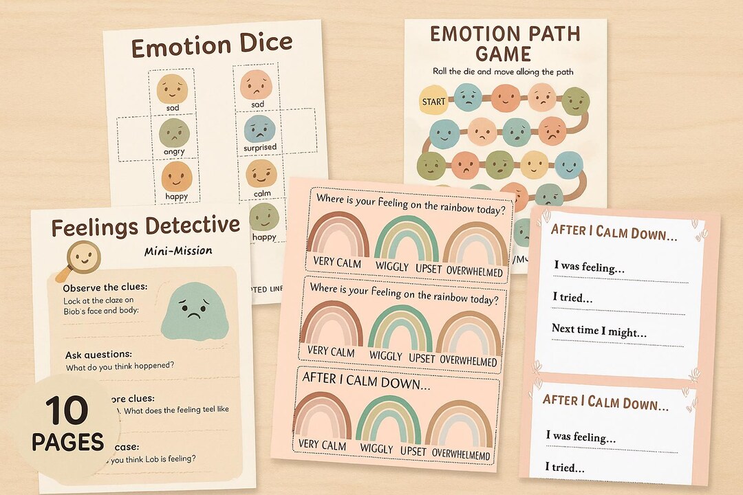 Calm Corner Printable Bundle | Feelings Posters, Emotion Games ...