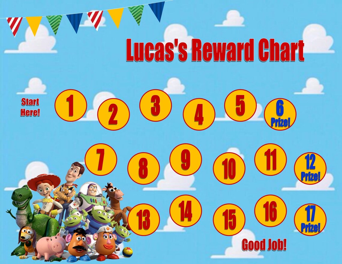 Toy Story Themed Reward Chart &amp; Potty Chart Digital PDF | Etsy