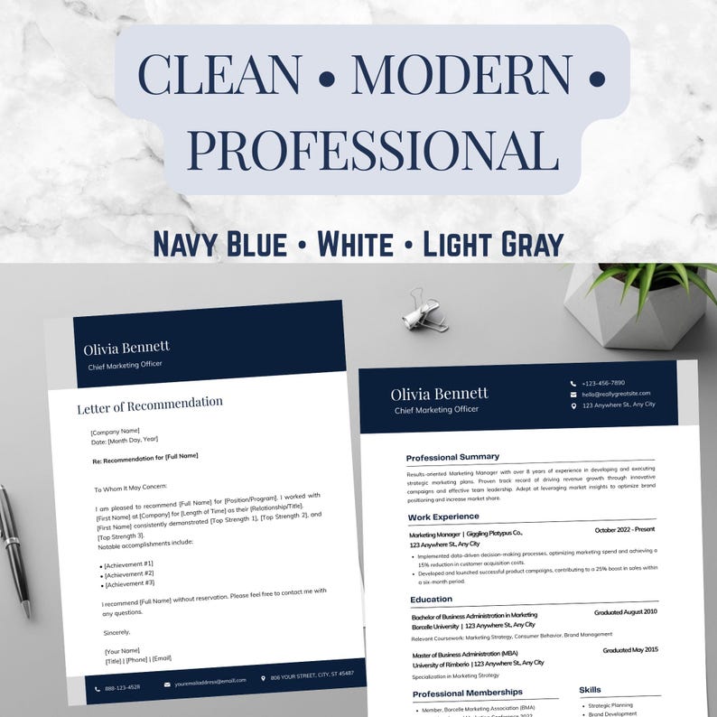 Editable Letter of Recommendation Templates + Resume | Teacher ...