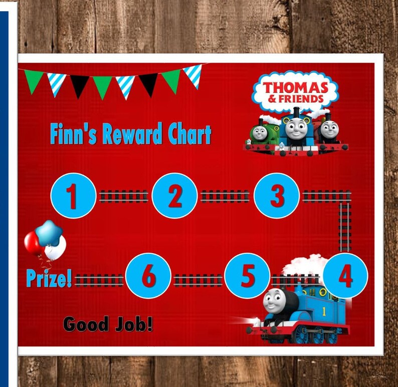 Thomas and Friends Themed Reward Chart &amp; Potty Chart Digital | Etsy
