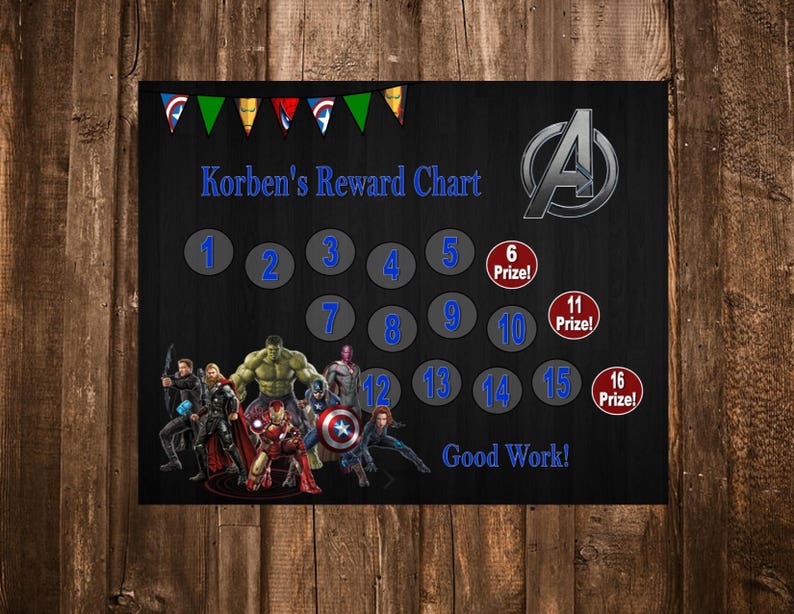 Avengers Potty Chart