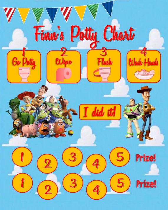 Toy Story Themed Reward Chart &amp; Potty Chart Digital PDF | Etsy