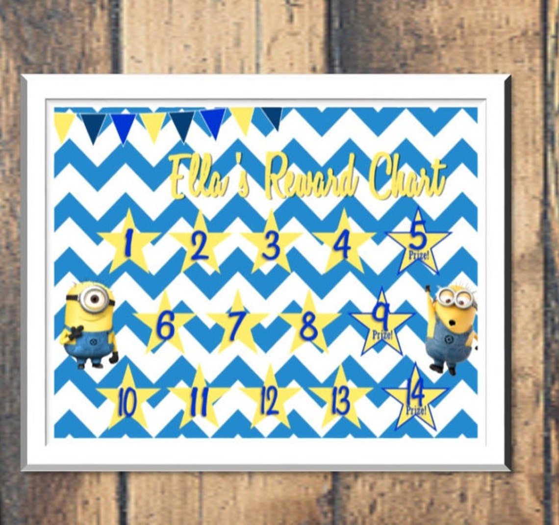Minions Potty Chart or Reward Chart Downloads Digital PDF | Etsy