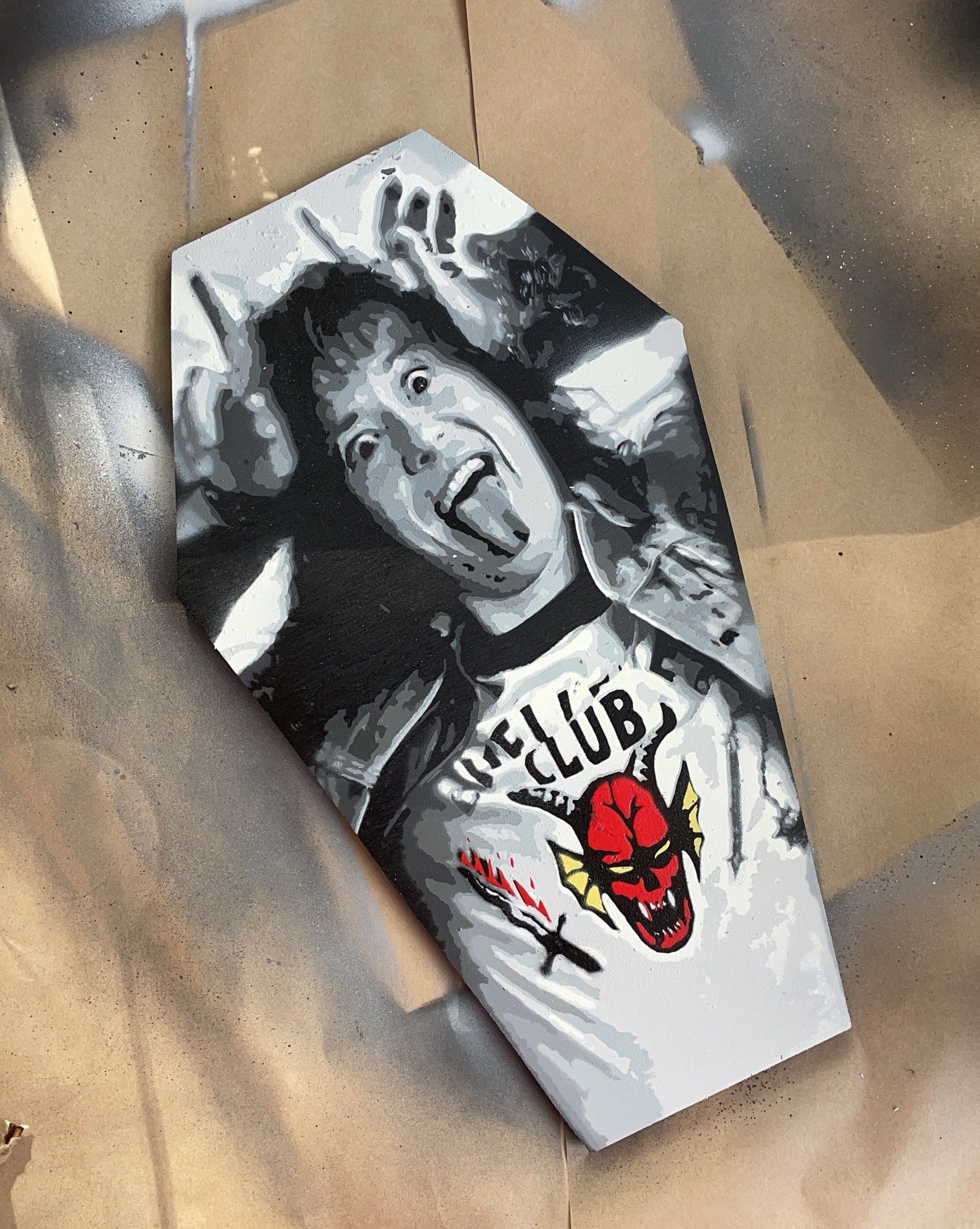 Stranger Things 4 Eddie Munson Wood Cutout Coffin Wall Art Etsy UK