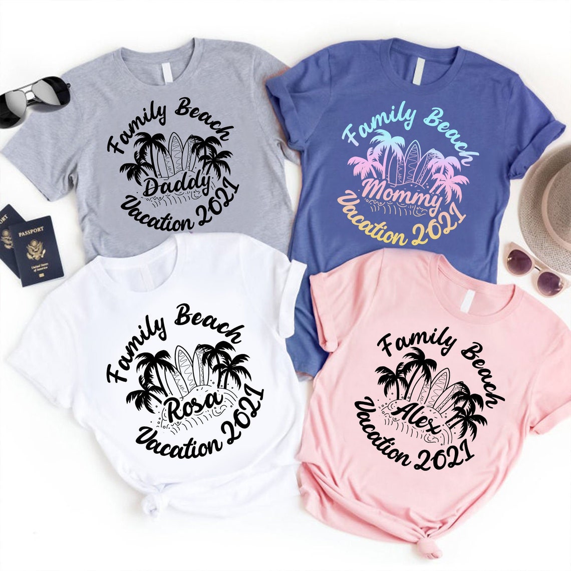 Custom Family Beach Vacation 2021 Shirts Summer Vacation Etsy