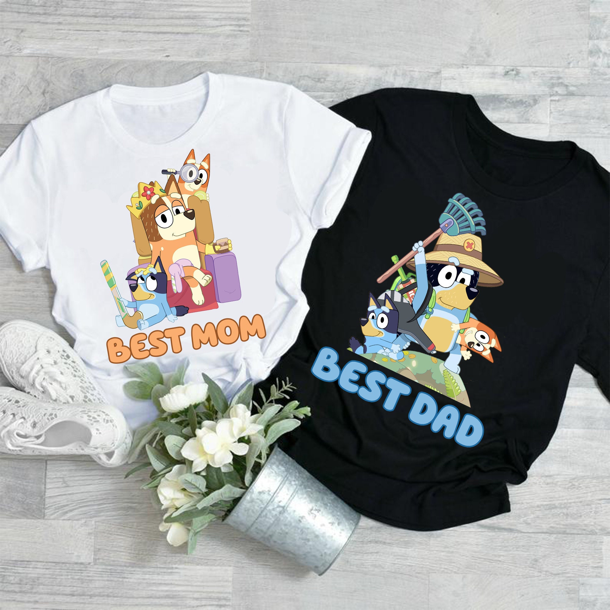 Best DAD/MOM Bluey shirts Dad Bluey shirt Mom Bluey shirts | Etsy
