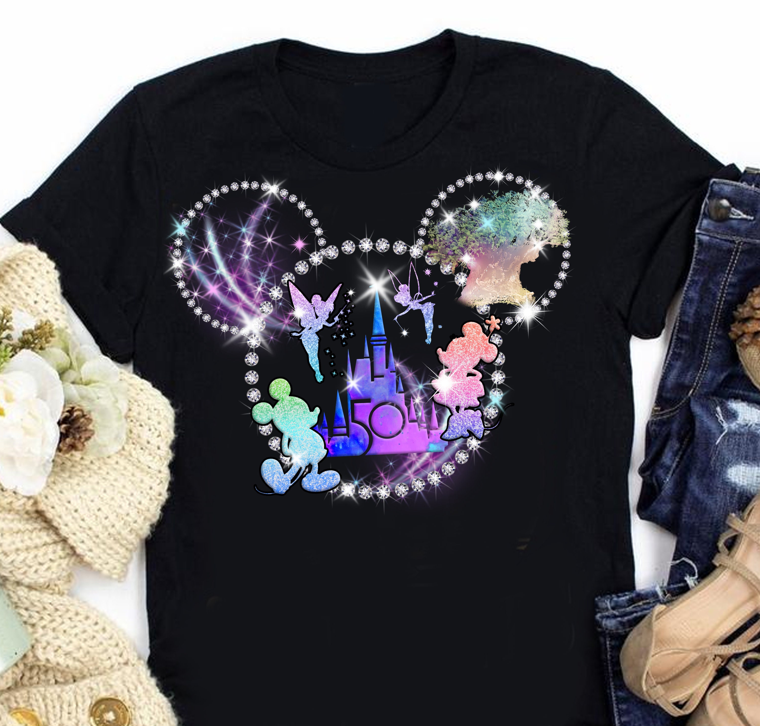 Walt Disney World 50th Anniversary Tshirt Walt Disneyworld Etsy
