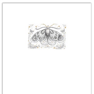 Magic Moth - 8x10 Black and White Reproduction of Original Graphite Drawing - Limited Edition of 50