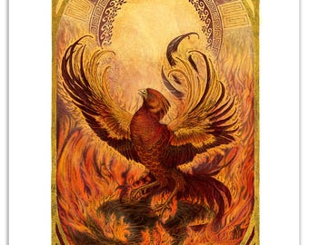 The Firebird - Digital Illustration Print in Various Sizes - Limited Edition