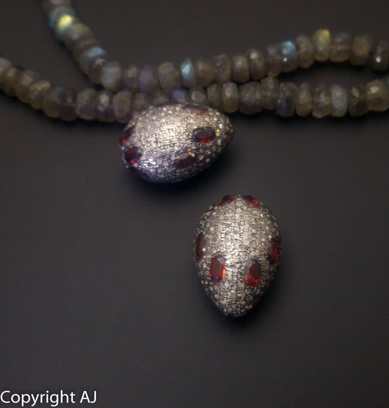 Pave Diamond Beads Pave Diamond and Kynite Beads Kynite Spacer beads Pave findings 925 Sterling Silver Beads Pave Beads