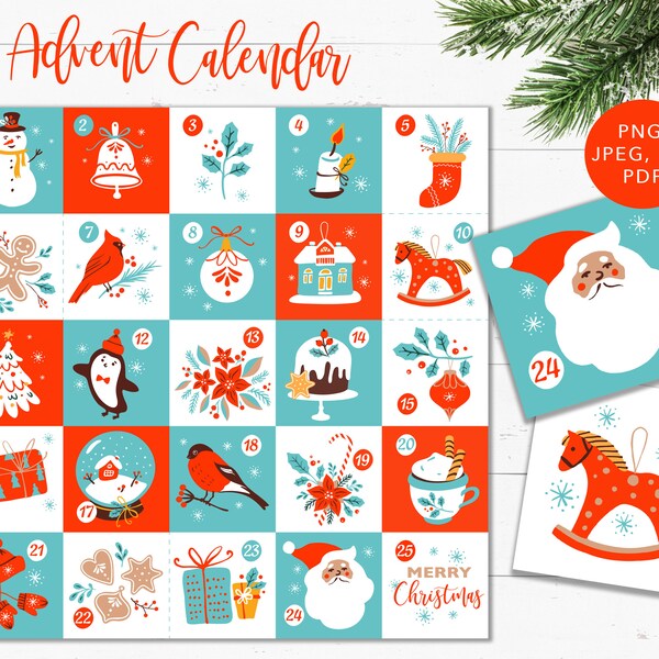 Wooden Advent Calendar Etsy