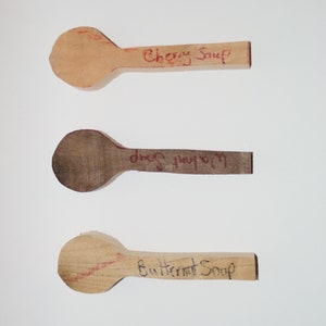 3 Soup Spoon blanks sustainably harvested Cherry, Walnut and Butternut spoon Carving