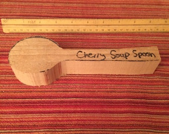 Cherry Soup Spoon Blank Rough Out Sustainably Harvested unfinished  you carve