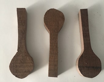Walnut Soup Spoon Carving Blanks: Wood Whittling, Set of 3
