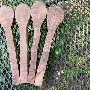 4 12&quot; Walnut spoon blanks for whittling with your spoon carving kit Free Priority Shipping