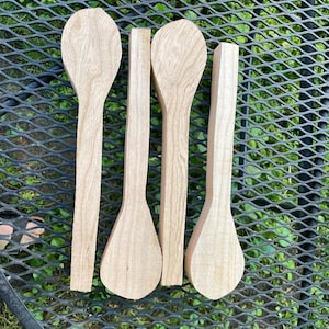 4 12&quot; cherry spoon blanks for whittling with your spoon carving kit