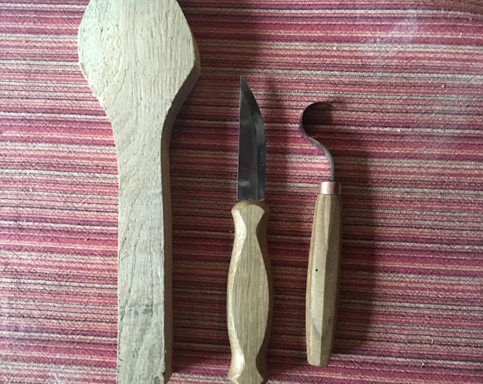 Butternut Wood Spoon Carving Kit: Beginner Whittling Set