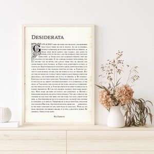 Desiderata Downloadable Digital Wall Art Print Old Style