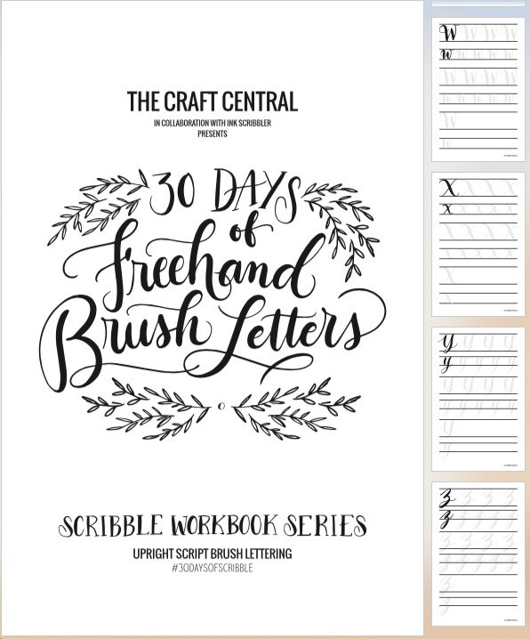 Freehand Brush Calligraphy Printable Workbook Brush Lettering - Etsy