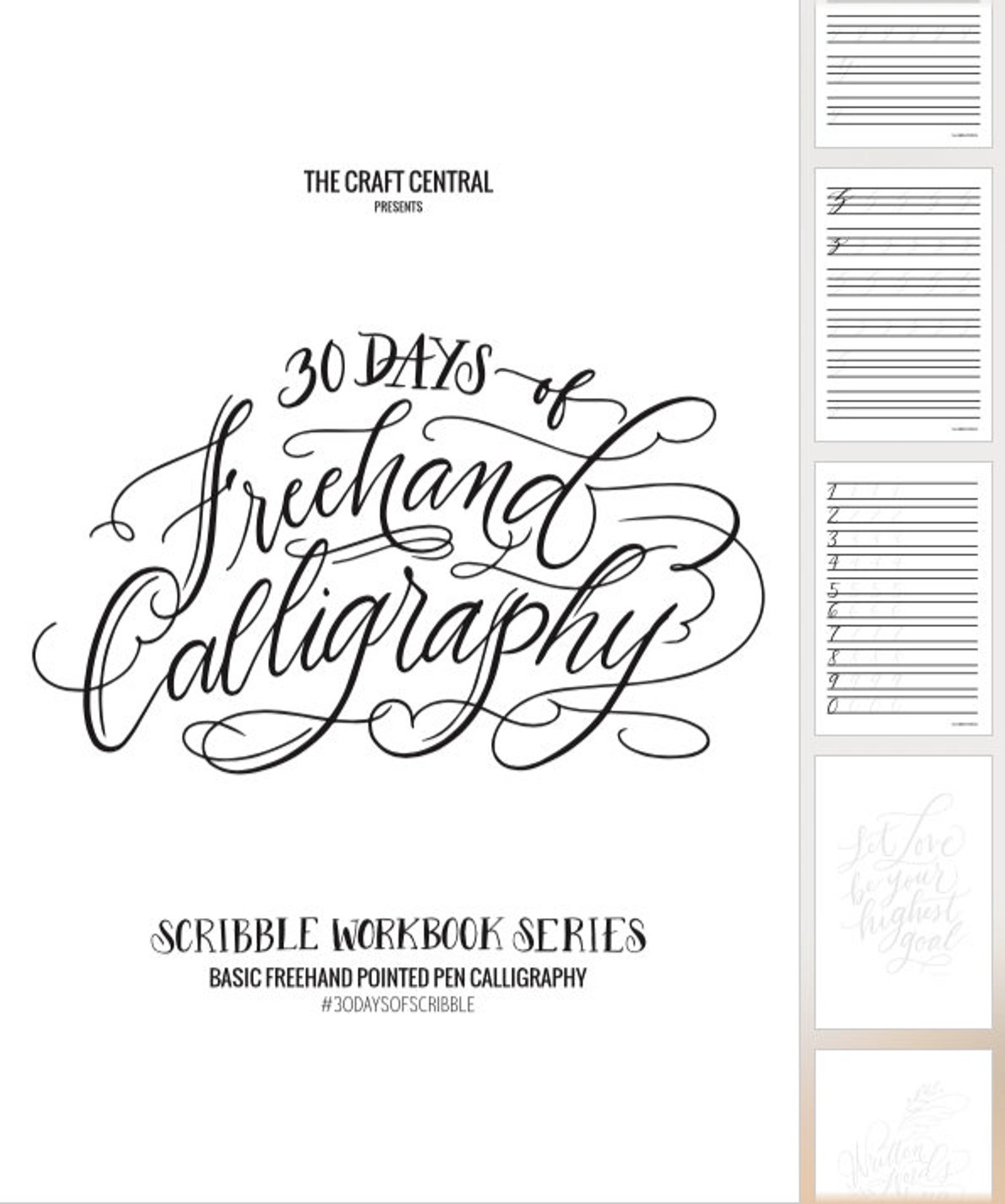 SALE! *set of 6 Workbook Bundle* Printable Lettering Guide, Handwriting ...