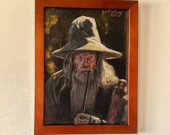 Portrait of Gandalf - Framed Print