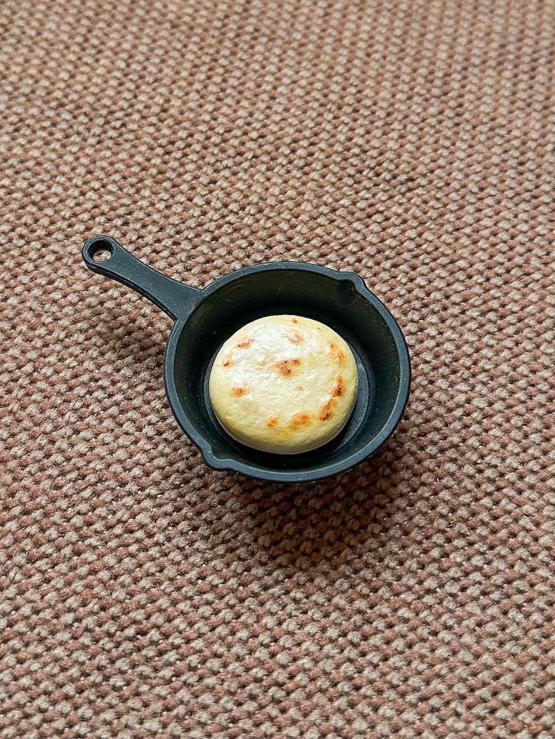 Mini Arepa Magnet or Keychain: Hand-Sculpted Latin American Food image 11