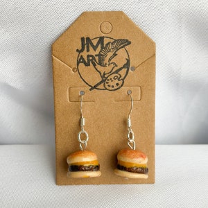 Handmade Cheeseburger Earrings