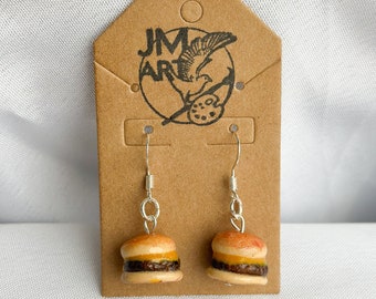 Handmade Cheeseburger Earrings