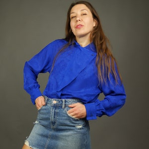Blusas azul electrico para mujer hotsell