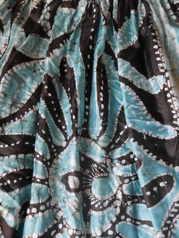 Silk batik skirt Breezy midi skirt Tiy dye patter… - image 8