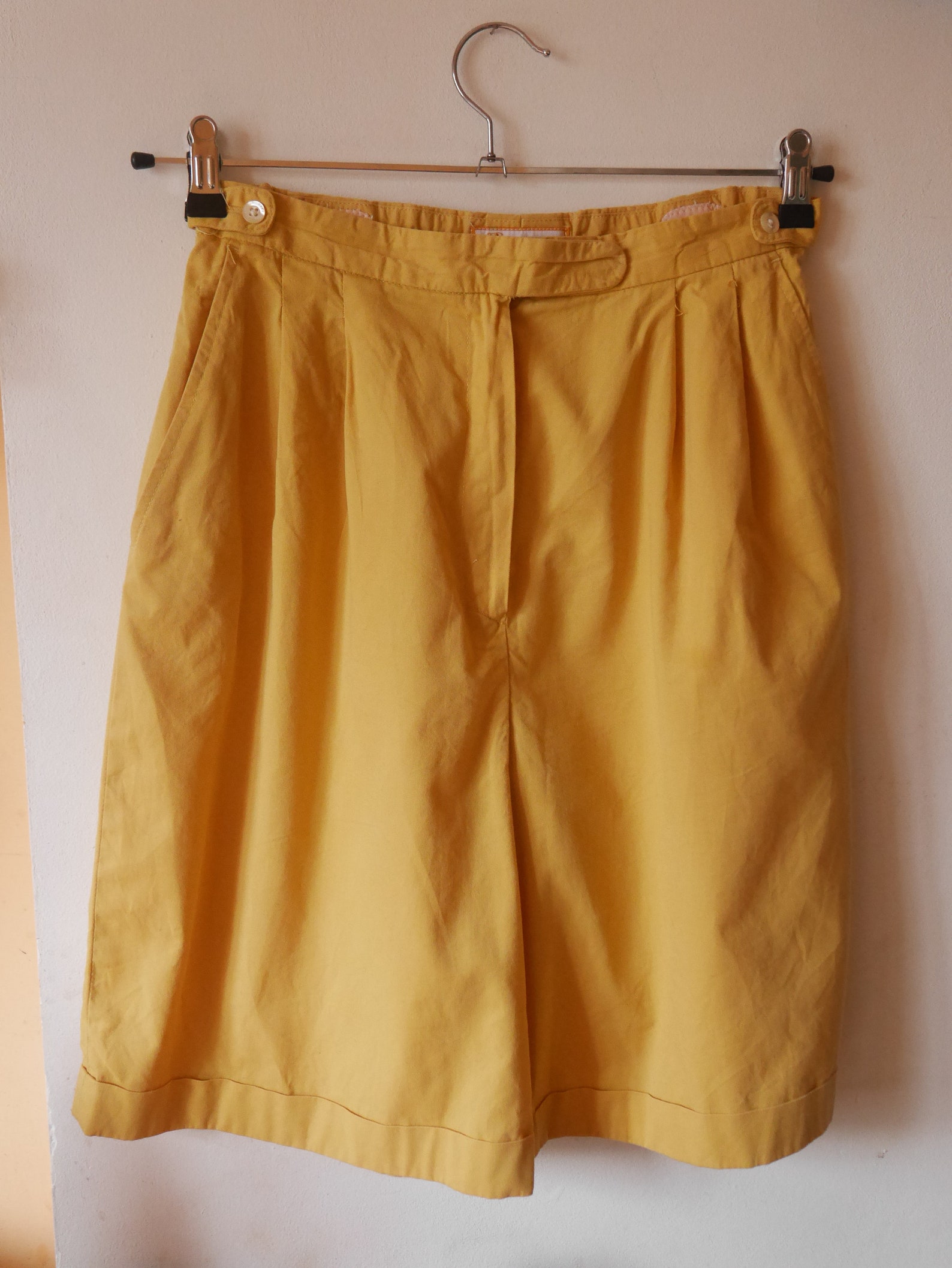 Yellow golf shorts Daks 80s Women's bermuda shorts High Etsy