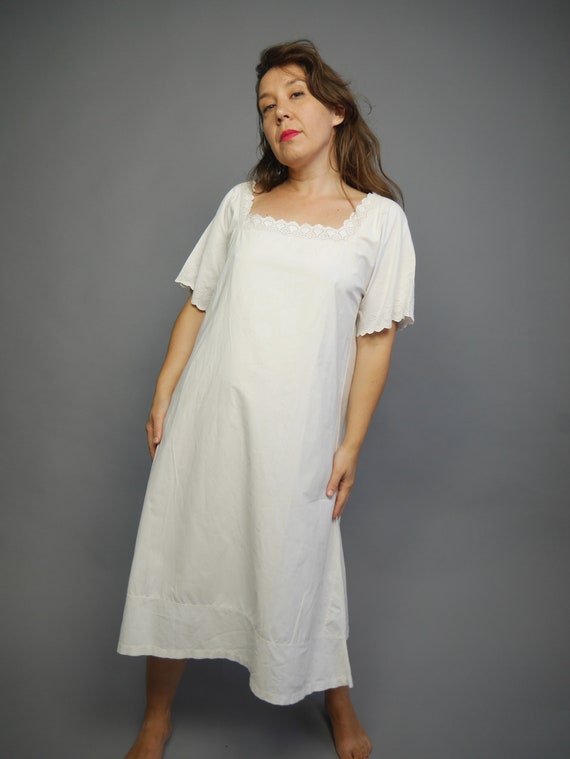 Antique nightgown Women Beginning century sleepwe… - image 4