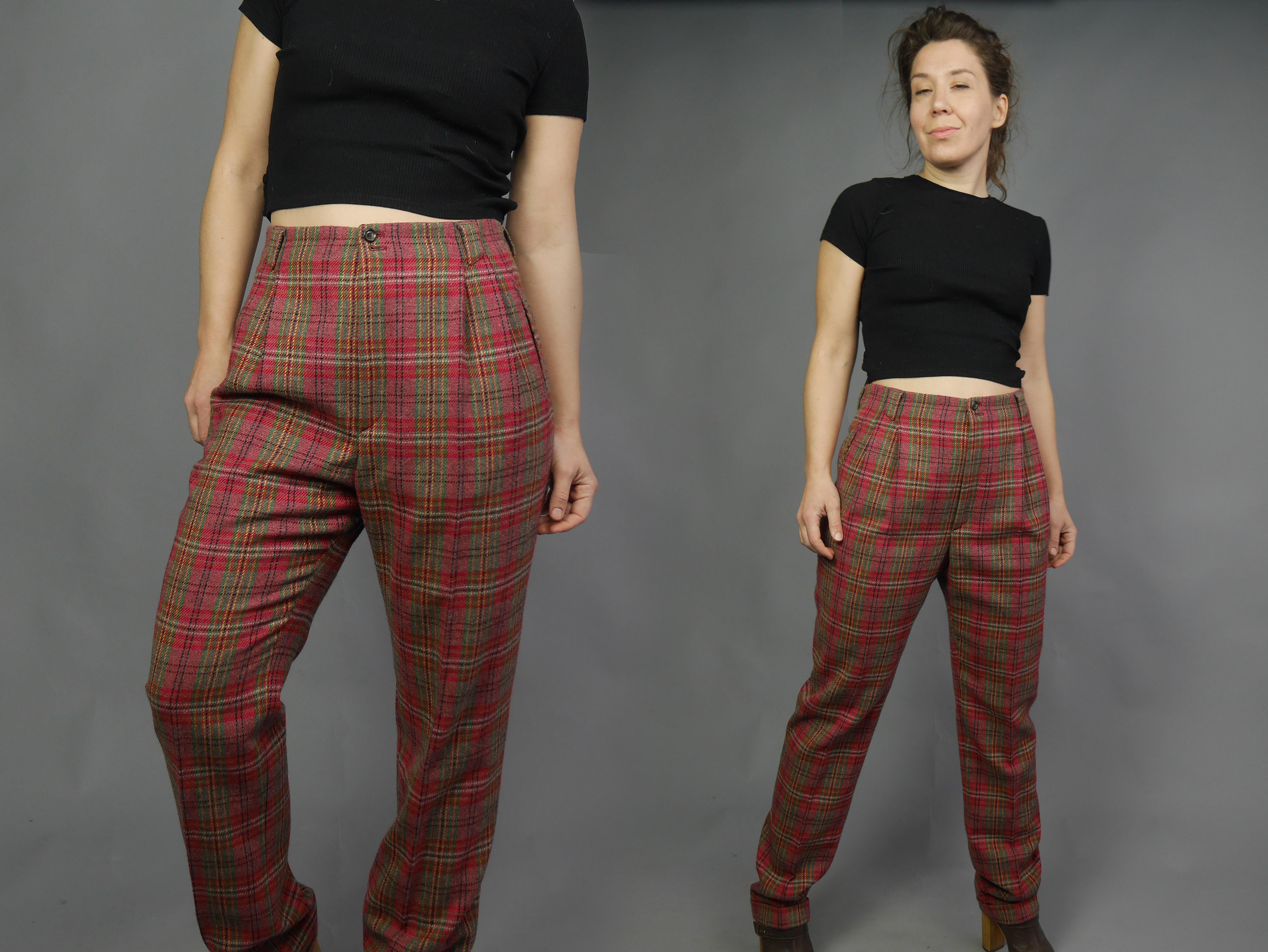 high waisted wool pants