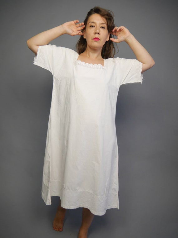 Antique nightgown Women Beginning century sleepwe… - image 3