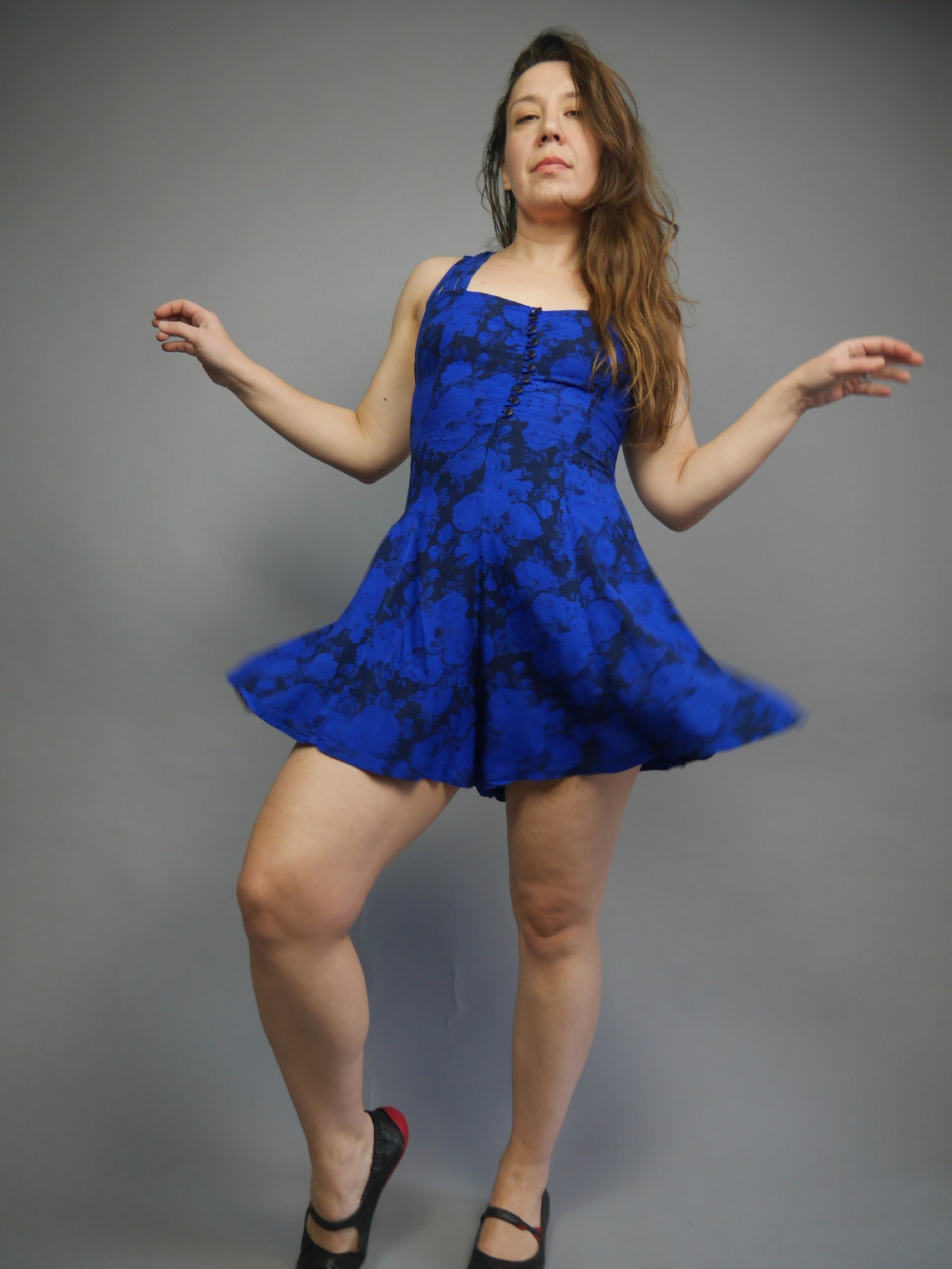 80's White Valore Ruffeled Romper main image 0