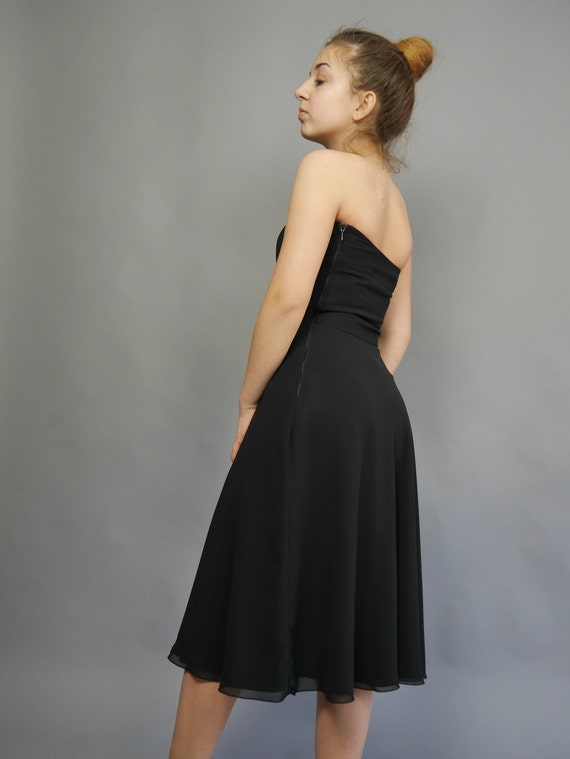 Black party dress 90s Vera Mont event gown dress … - image 6