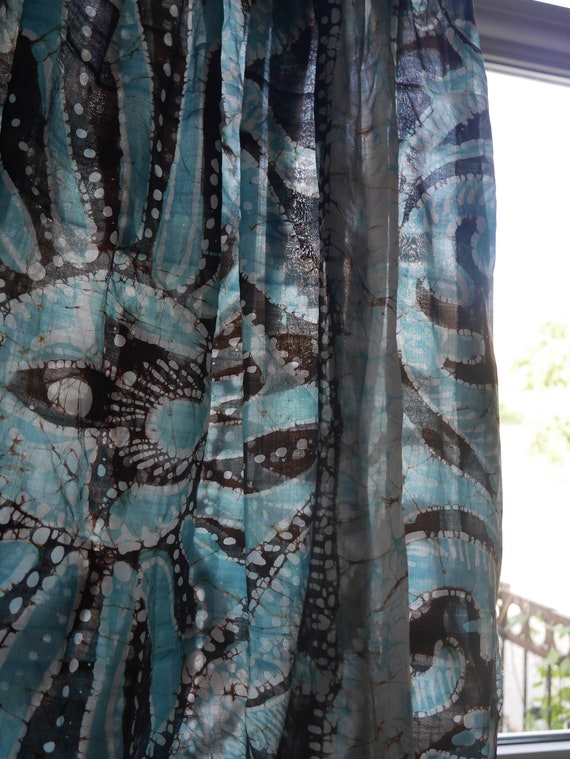 Silk batik skirt Breezy midi skirt Tiy dye patter… - image 9