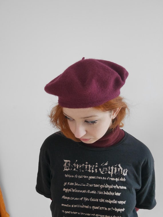 Béret En Laine Bordeaux - Taille M - Neuf Sans étiquette - Style Classique